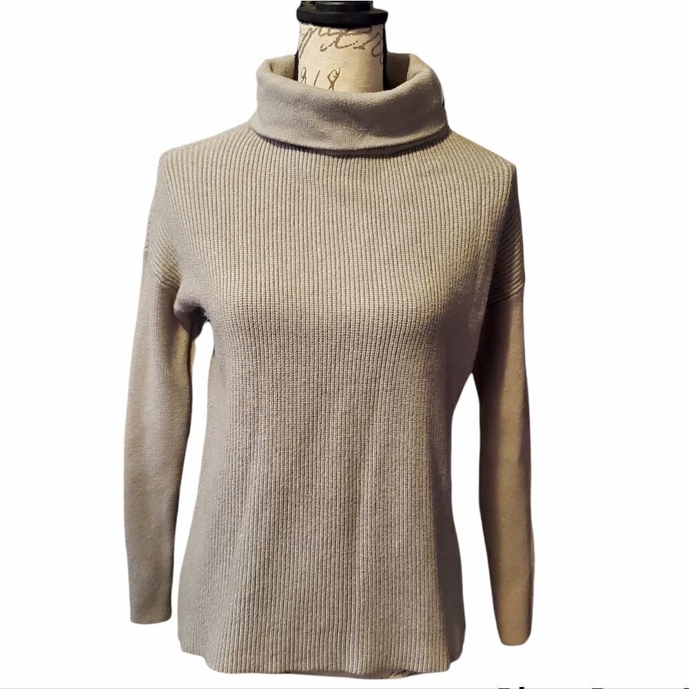Devotion by Cyrus Ladies Ribbed Gray Knit Turtleneck -Size XS